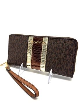 Michael Kors Large Continental Wallet Brown Signature Multi